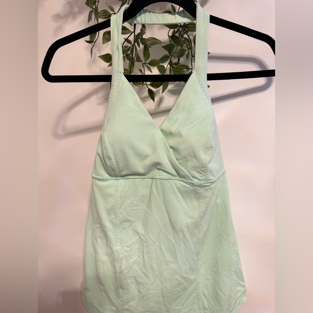 Lululemon Athletica Mint Green Wrap Tank Top